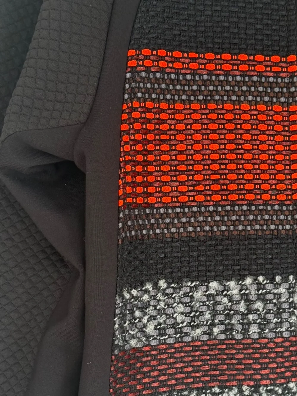 Yoana Baraschi Sz 8 Black Orange Quilted Tweed Five Star Shaper Jacket - Picture 9 of 11
